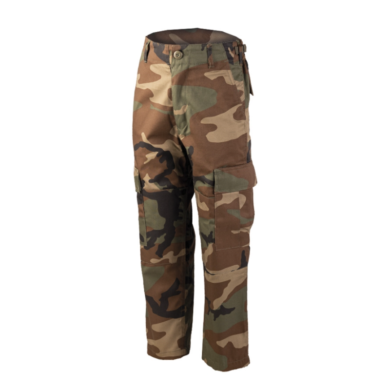 Pantalon US type BDU pour enfant camouflé Woodland