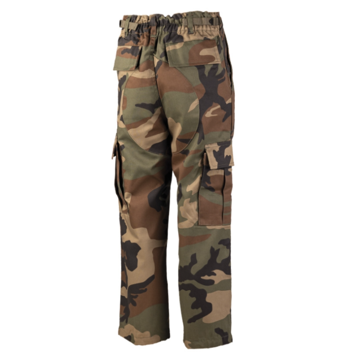 Pantalon US type BDU pour enfant camouflé Woodland
