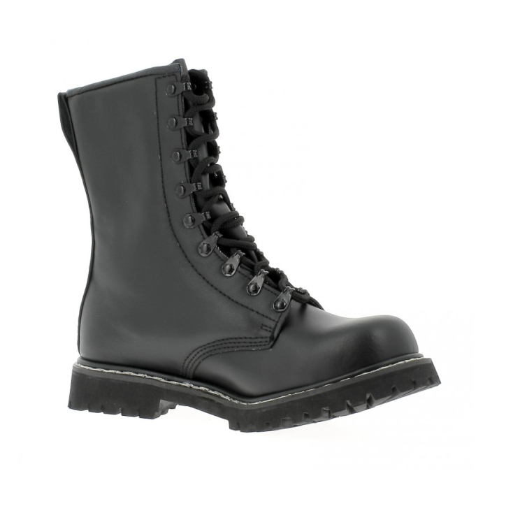 Rangers des para allemands en cuir noir