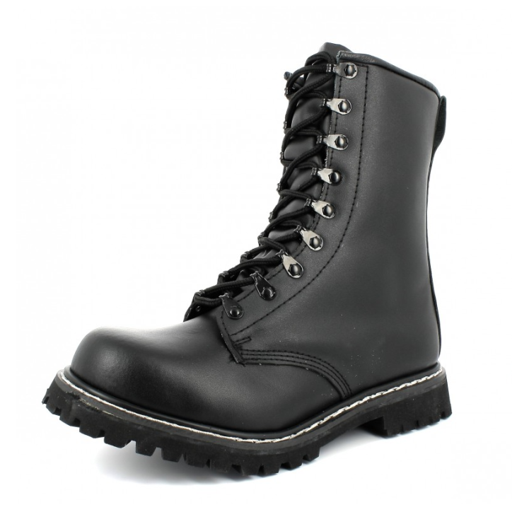 Rangers des para allemands en cuir noir