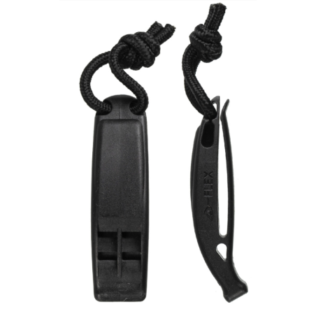 Sifflet tactique Molle noir (boite de 2)