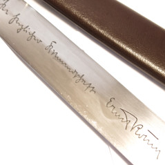 Dague d'honneur SA 1935 dedicacée poignée bois 