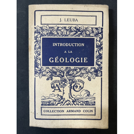 Livre introduction à la géologie de J. Leuba