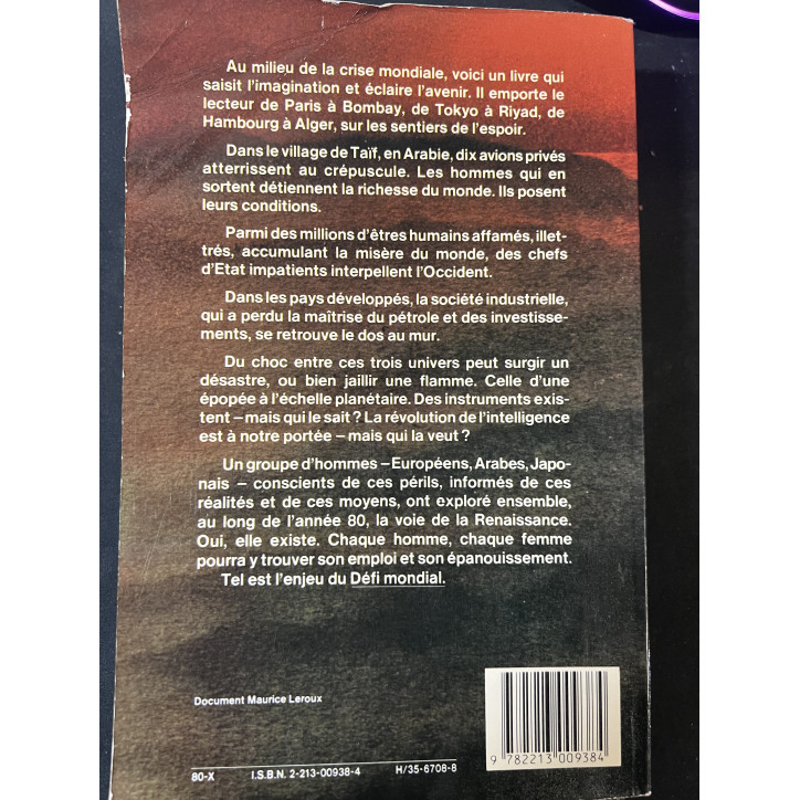 Livre Le défi Mondial de J.-J Servan-Schreiber