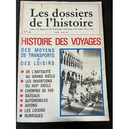 Revue Les dossiers de l'Histoire No 14 : Histoire des voyages 