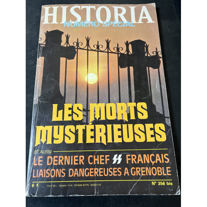 Revue Historia No Spécial 356bis : Les morts mystérieuses