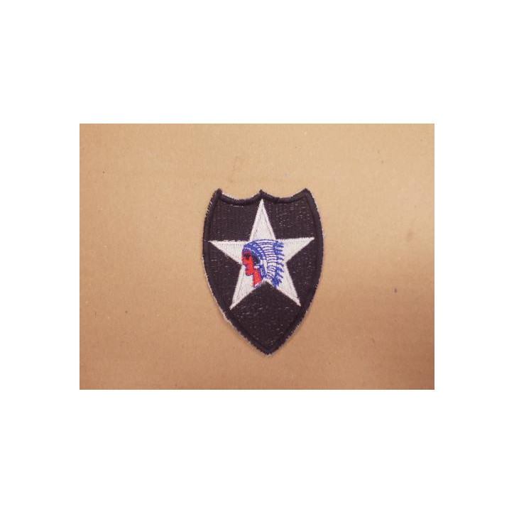 Insigne tissu US  2nd infantry division Indian head  petit modele ref bo 134 
