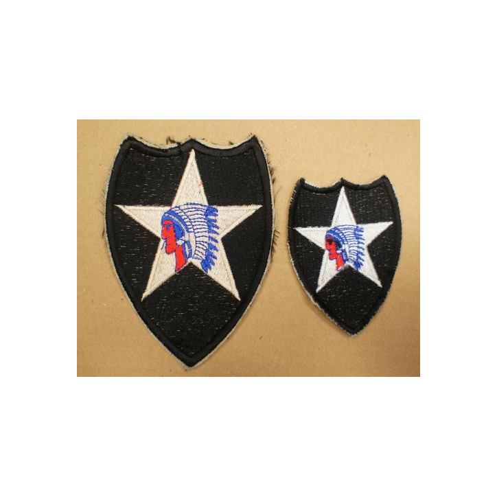 Insigne tissu US  2nd infantry division Indian head  petit modele ref bo 134 