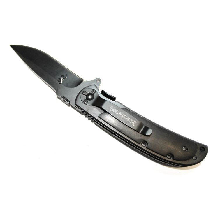 Couteau Browning noir manche bois