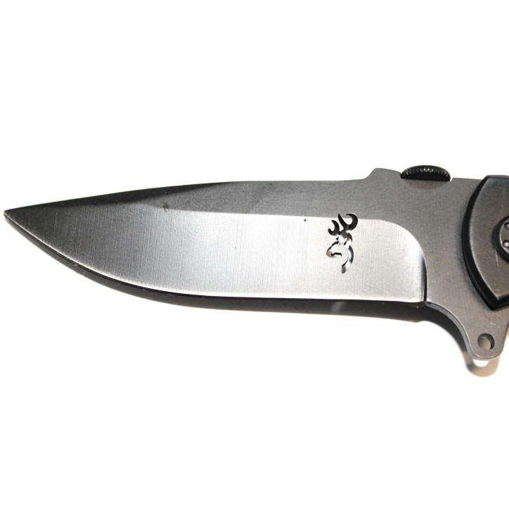 Couteau Browning noir manche bois