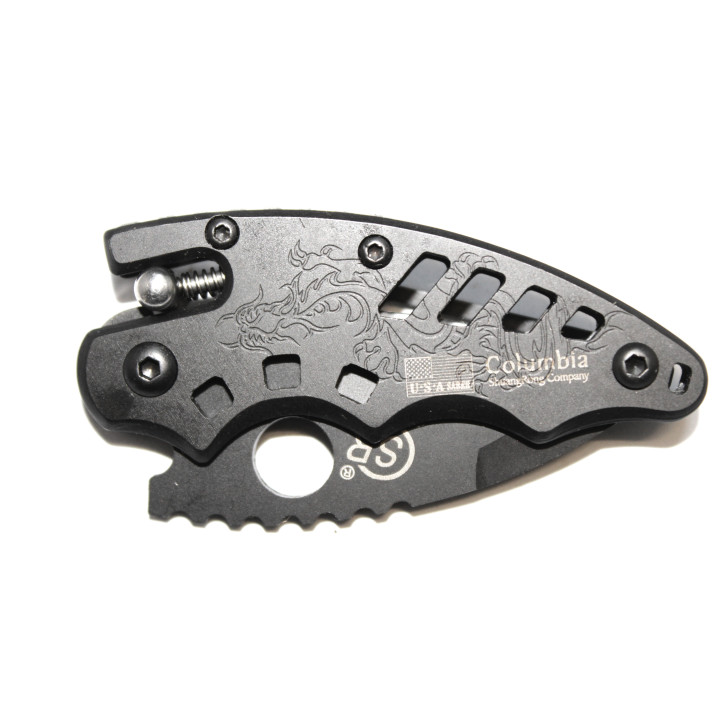 Couteau pliant Columbia SR avec manche gravé