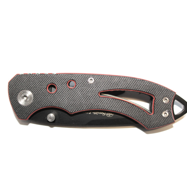 Couteau Pliant Smith&Wesson ExtremeOps noir et rouge