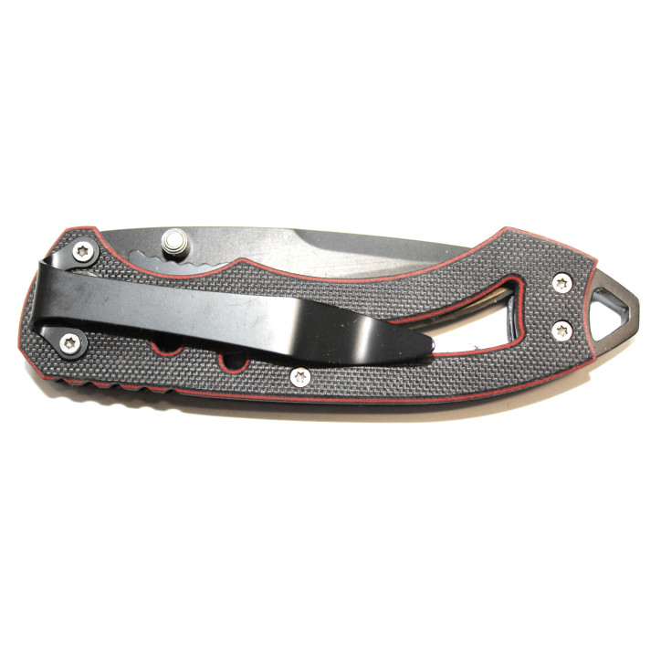 Couteau Pliant Smith&Wesson ExtremeOps noir et rouge