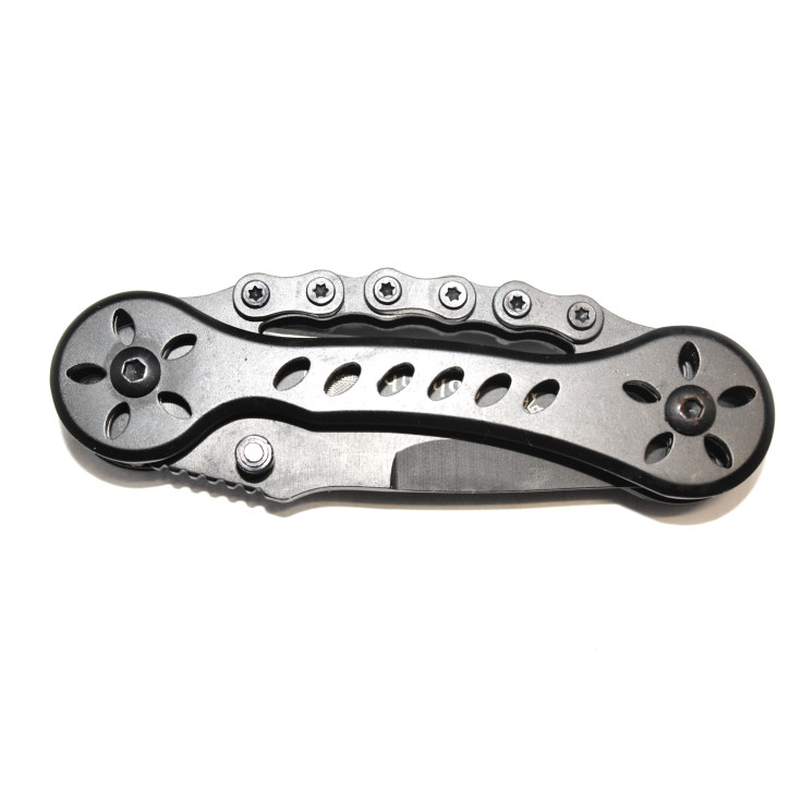 Couteau pliant Columbia noir style chaine moto
