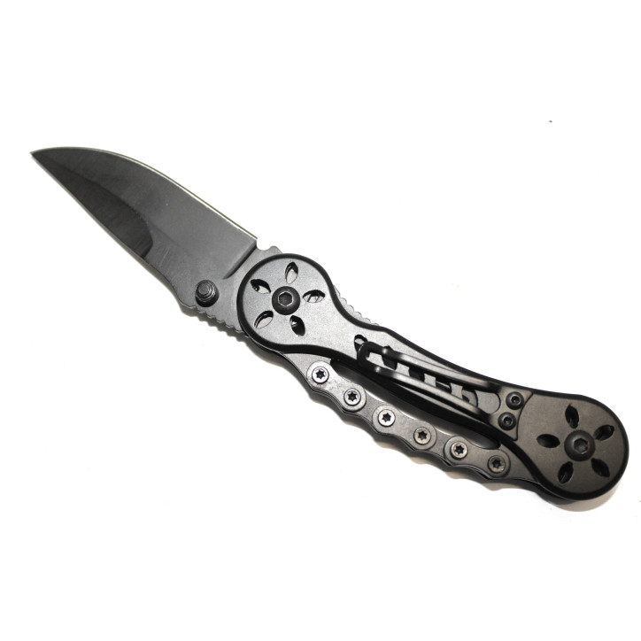 Couteau pliant Columbia noir style chaine moto
