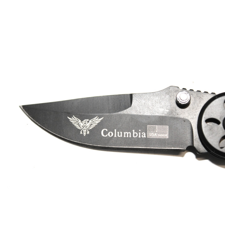 Couteau pliant Columbia noir style chaine moto
