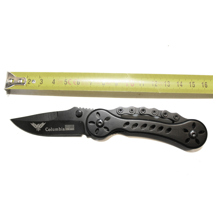 Couteau pliant Columbia noir style chaine moto