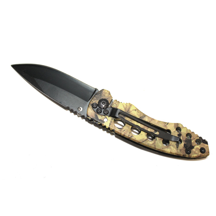 Couteau pliant Smith&Wesson ExtremeOps forest camouflage manche arrondie