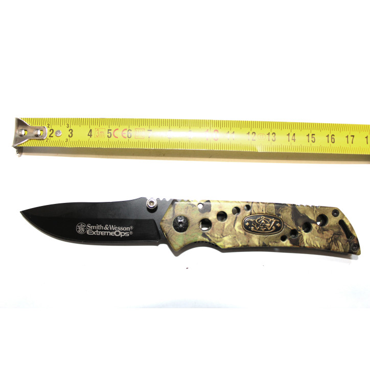 Couteau pliant Smith&Wesson ExtremeOps forest camouflage manche droit
