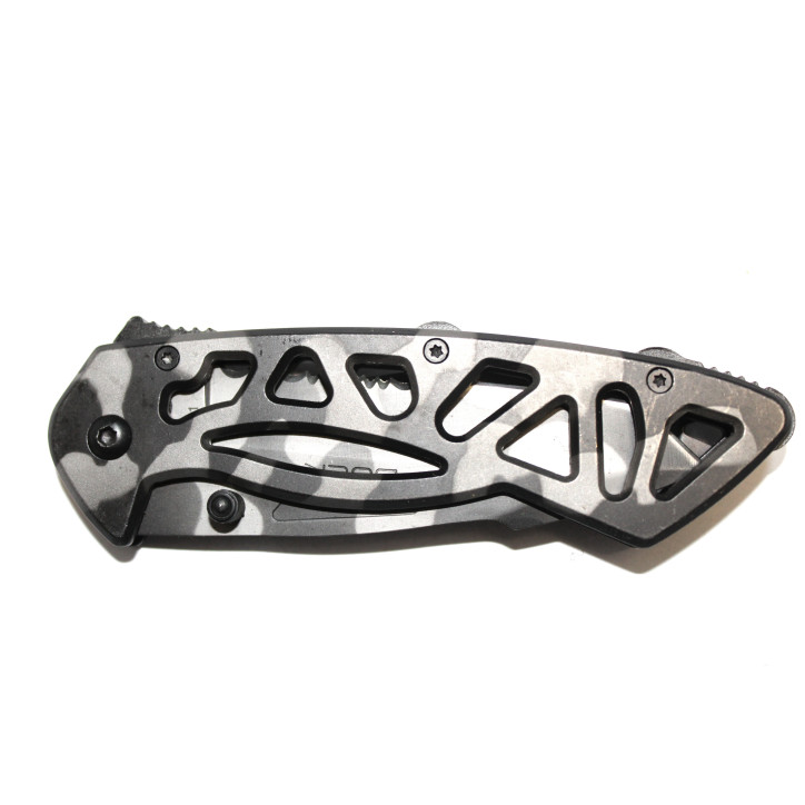 Couteau pliant Buck camouflage noir et métal