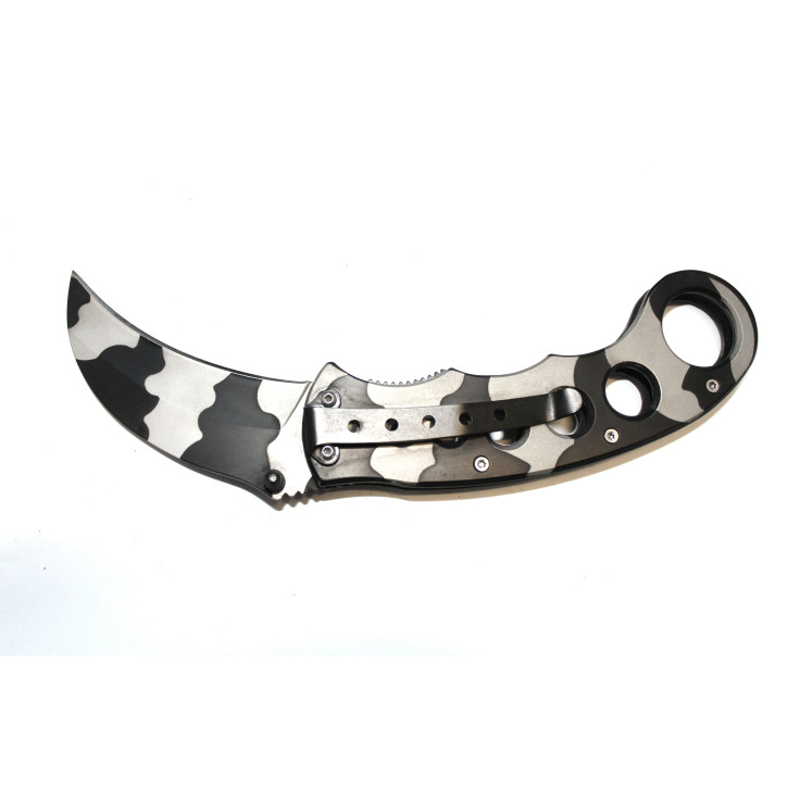 Couteau tactique pliant Smith&Wesson à lame incurvée camouflage