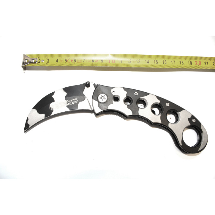 Couteau tactique pliant Smith&Wesson à lame incurvée camouflage