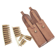 Etui cuir pour 2 lames chargeur C96 Mauser