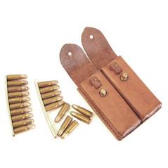 Etui cuir pour 2 lames chargeur C96 Mauser
