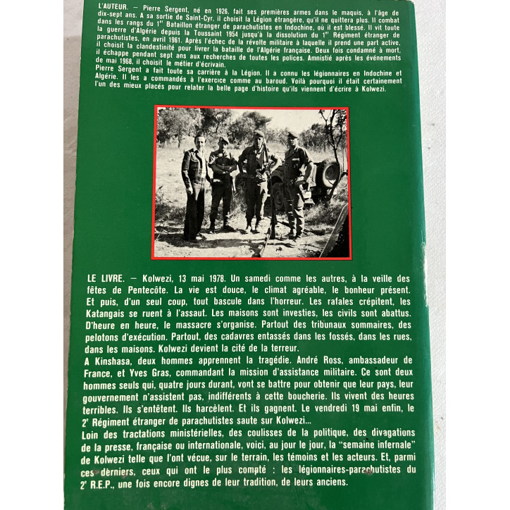 Livre La Légion saute sur Kolwezi : Opération Léopard de Pierre Sergent