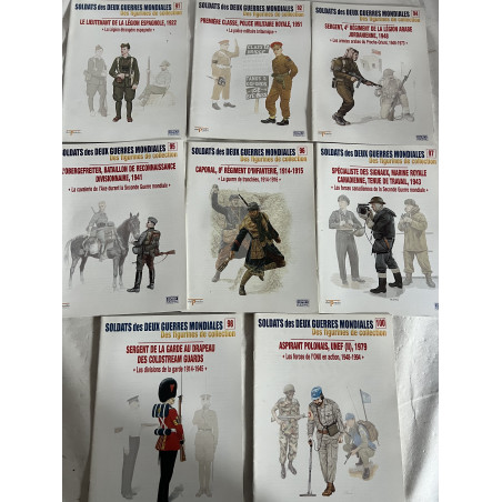 Lot de 8 revues Soldats des deux guerres Mondiales (No 91 à 100 manque 93 et 99)