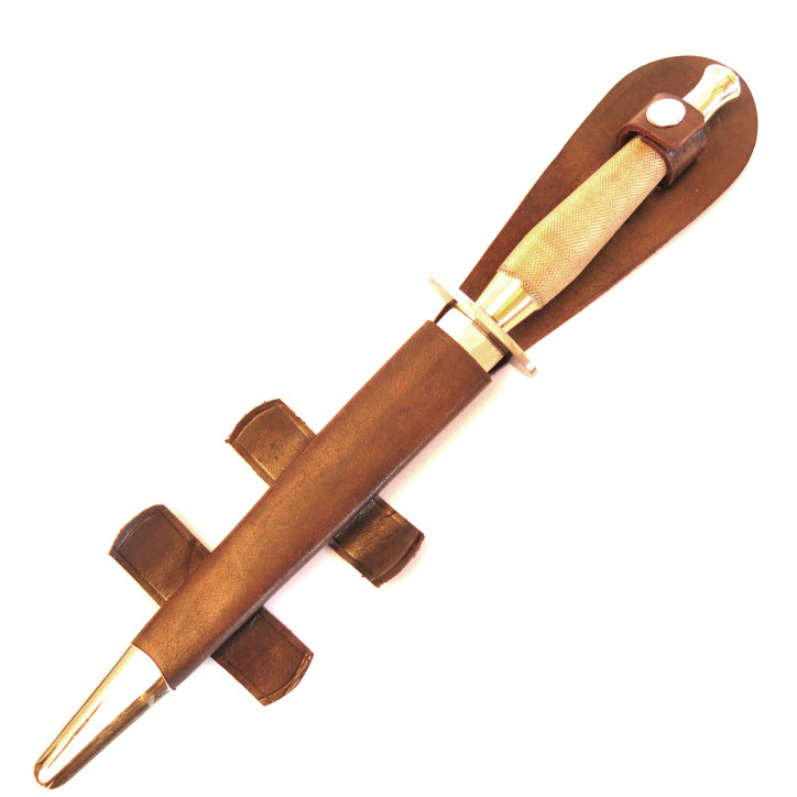 Fairbairn english dagger with brown scabbard  ref bot 