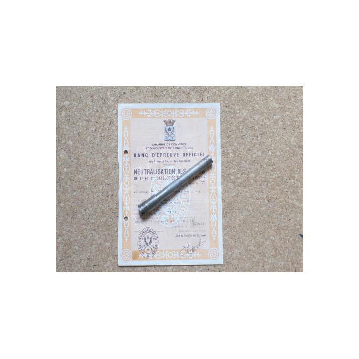 Canon neutralisé FN 10/22 + certificat