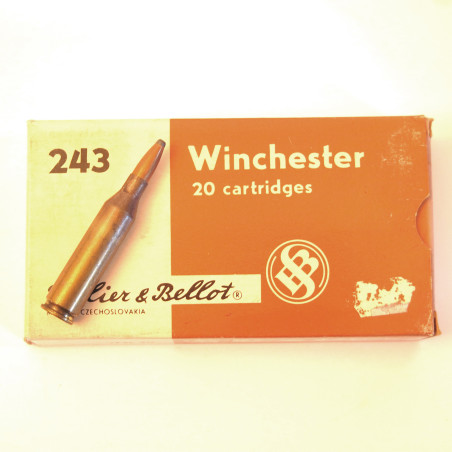243 Winchester boite de 20 cartouches Sellier Bellot semi blindée
