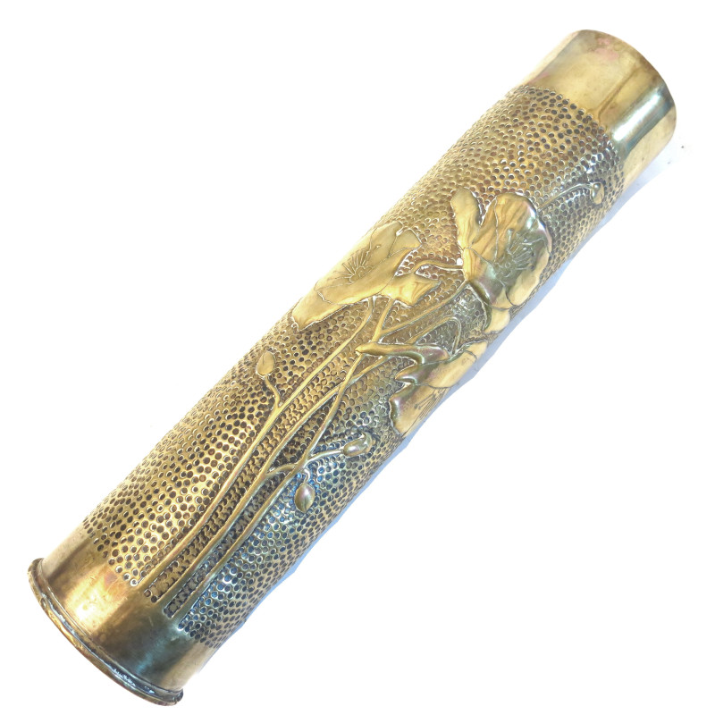 Douille de 75 souvenir de poilu 14/18 ref ob 447