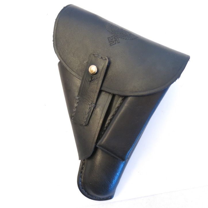 Etui cuir noir Walther PPK avec grand aigle 