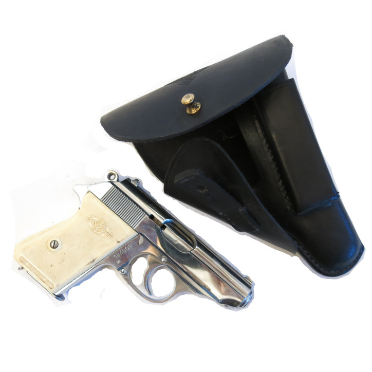 Etui cuir noir Walther PPK avec grand aigle 