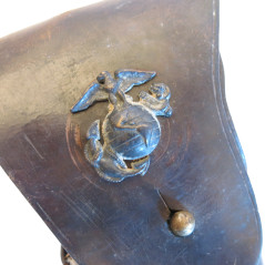 Etui cuir Colt 45 original 1918 avec aigle USMC ref et 111