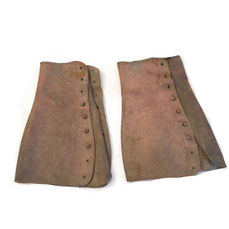 Paire de guetres cuir ref gu 996