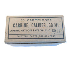 Boite vide originale de cartouches carabine USM1 1944 Western   c99