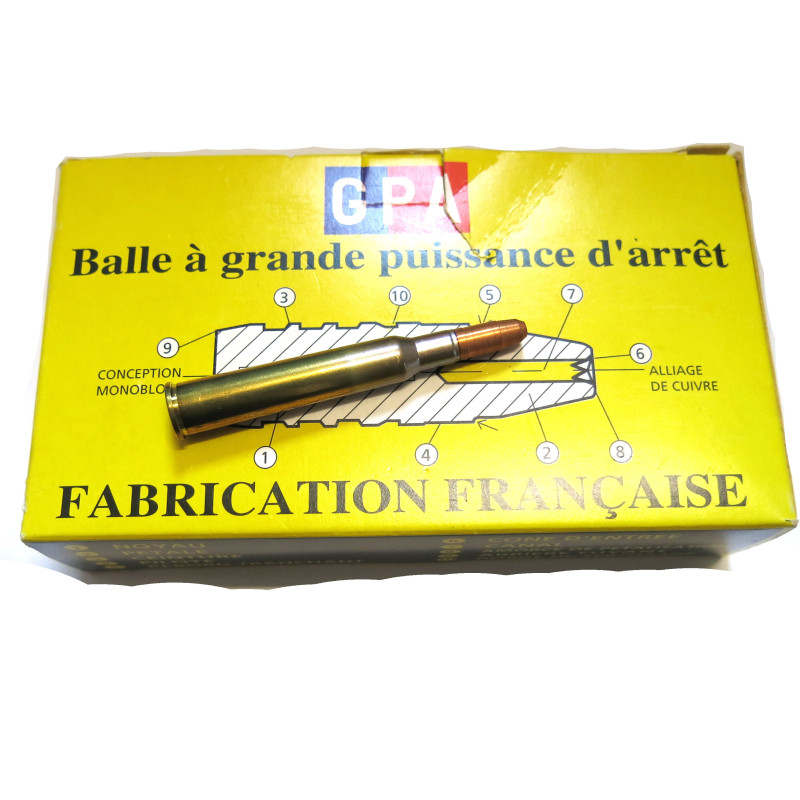 Cartouche 7 x 65 R GPA triple effet