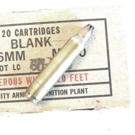 Cartouche 5.56 a blanc feuillette US 1978