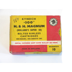 Cartouche 300 HH Magnum Kynoch pointe plomb