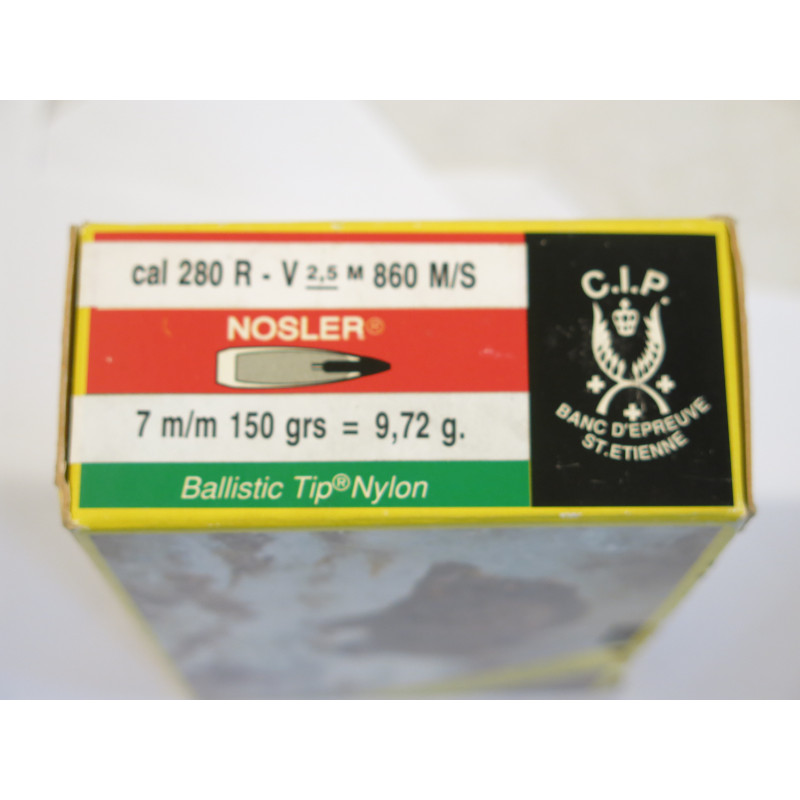 Boite de 16  cartouches 280 Rem Sologne ballistic top nylon 