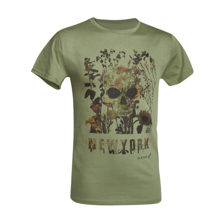T-Shirt D.Five Skull Flowers