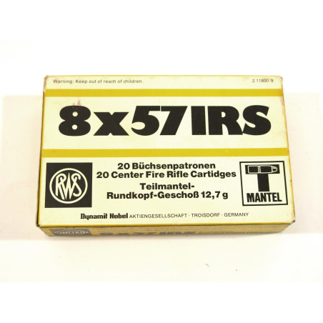Boite de 20 cartouches 8 x 57 JRS RWS