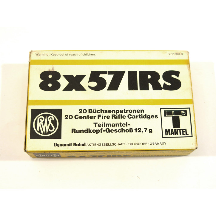 Boite de 20 cartouches 8 x 57 JRS RWS 