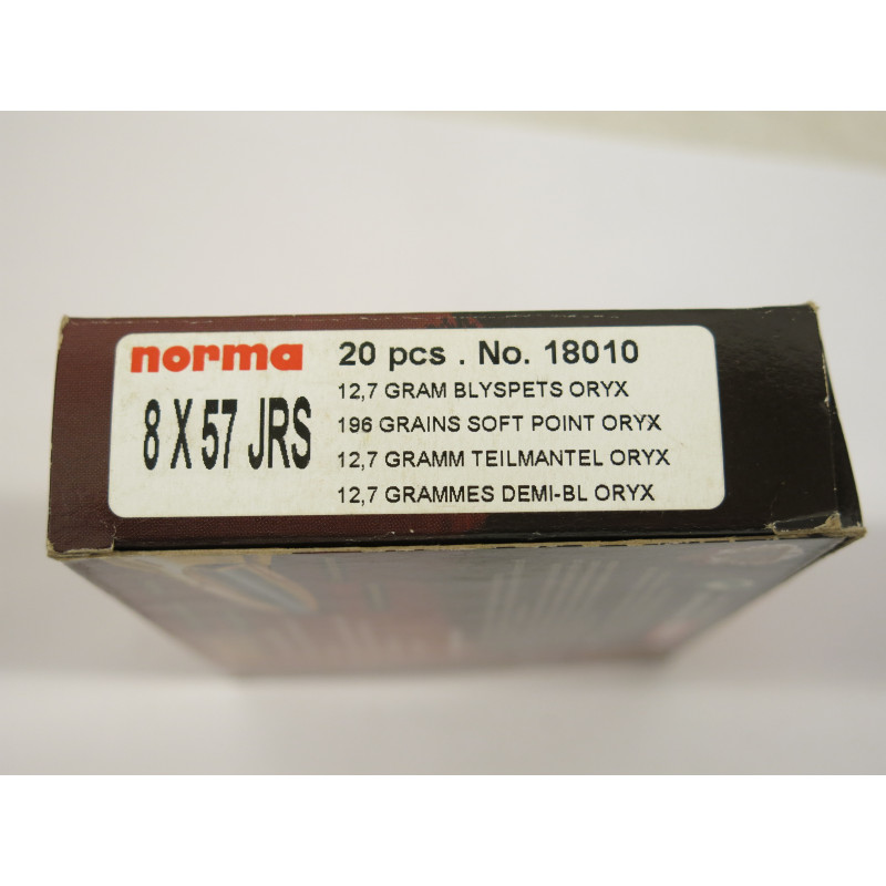 Boite de 20 cartouches 8 x 57 JRS Norma 196 gr  Oryx
