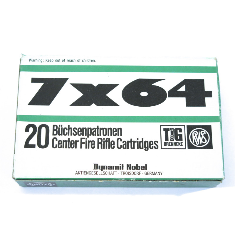 Boite de 20  cartouches 7 x 64 RWS 162 gr