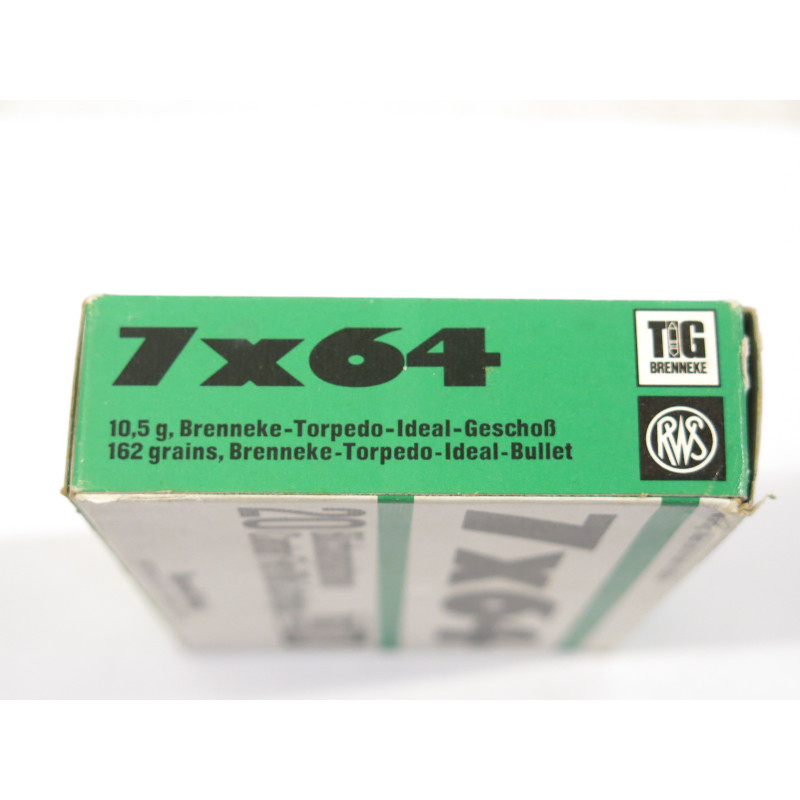 Boite de 20  cartouches 7 x 64 RWS 162 gr