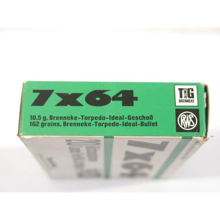 Boite de 20  cartouches 7 x 64 RWS 162 gr